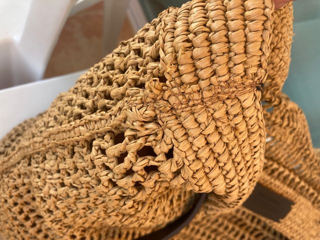 Borsa a tracolla in rafia Dsquared2