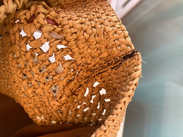 Borsa a tracolla in rafia Dsquared2