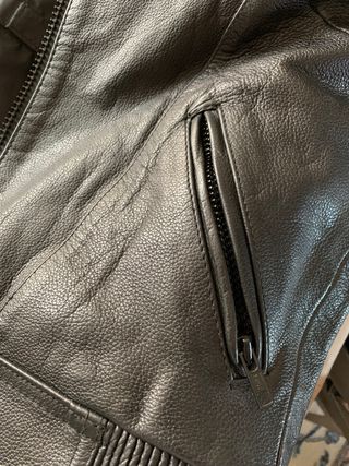 Chaqueta piel moto mujer Cafe Racer nueva