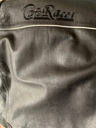 Chaqueta piel moto mujer Cafe Racer nueva