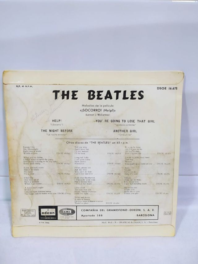 vinilo de 7" The Beatles HELP!