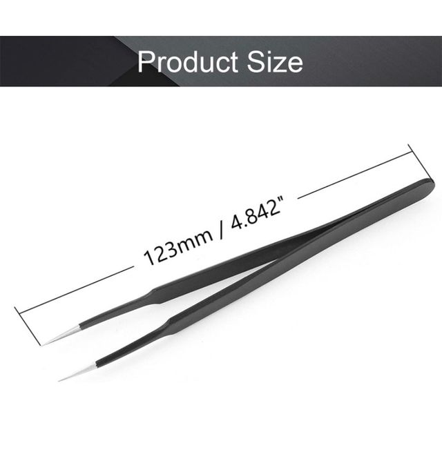 Pinzette antistatiche in acciaio INOX ESD