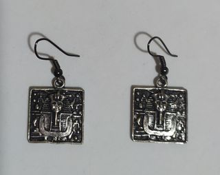 Pendientes con faraón y símbolos egipcios nuevos