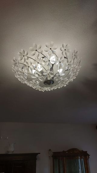 Lampadario a soffitto in cristallo