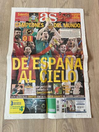 Diario AS de España campeona del mundo 2010