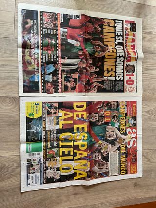 Diario AS de España campeona del mundo 2010