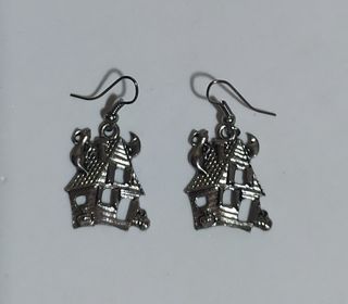 Pendientes plateados para Halloween, nuevos a estr