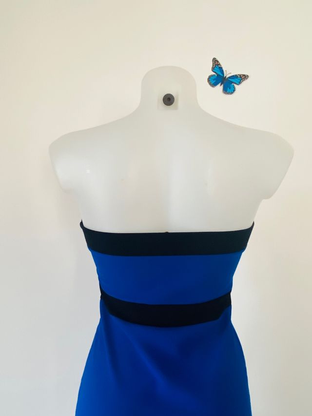 Vestito aderente blu nero azzurro
