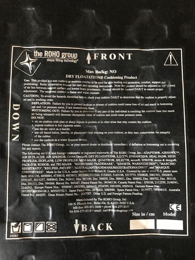 Cuscino roho antidecubito