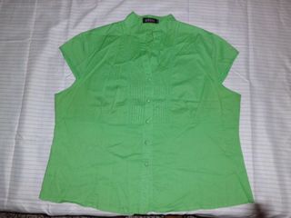 CAMISA VERDE SIN MANGAS TALLA GRANDE