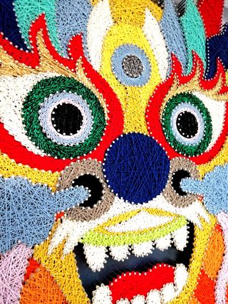 Quadro drago giapponese stringart