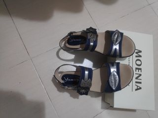 sandalias mujer T. 38 azul marino /plata