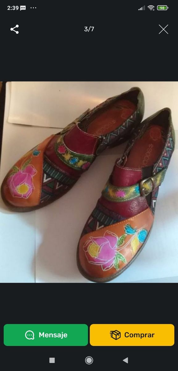 zapatos de cuero mujer T. 40