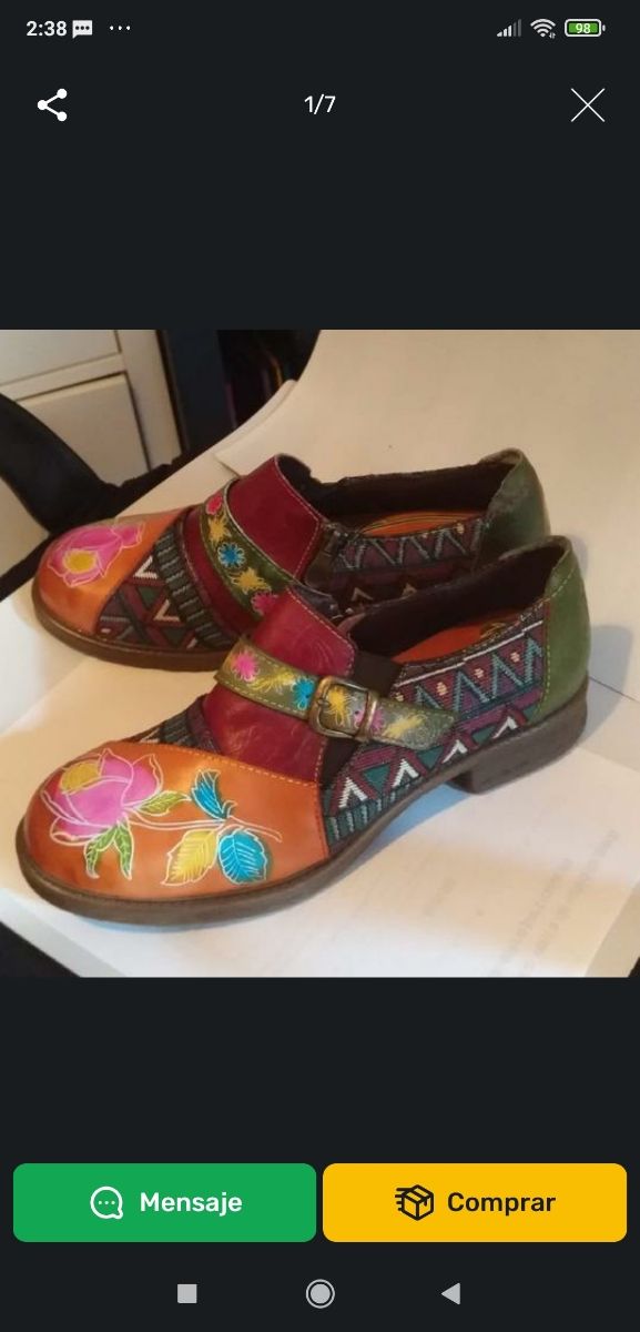 zapatos de cuero mujer T. 40