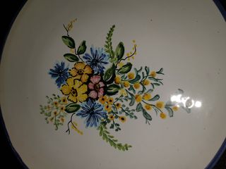 3 piatti ceramica dipinta a mano da esposizione