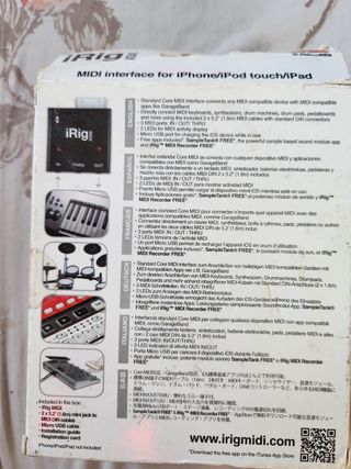 Apple Irig Midi Iphone Ipod Ipad nuevo caja.