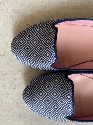 Bailarinas forradas tela estampado étnico