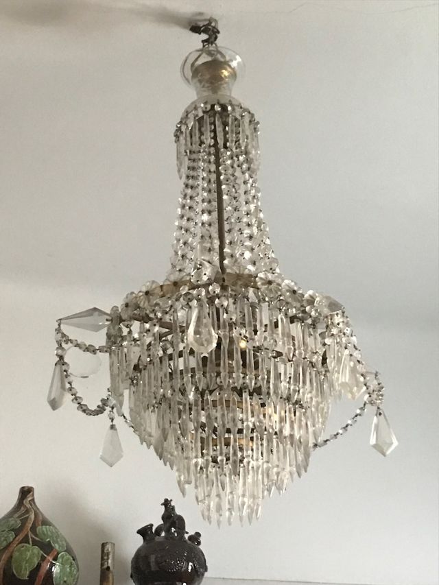 Lampara de cristal antigua preciosa