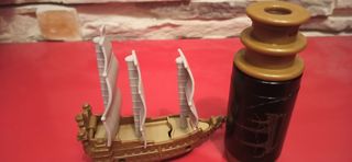 barco y catalejo colección Tintín mc donald's 2011