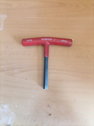 llave Allen con mango en te del 10mm bondhus