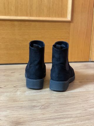 Botines planos negros  talla 36