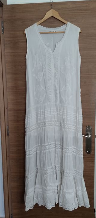 Vestido ibicenco blanco