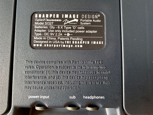 iSplash portable Stereo radio and dock for iPod