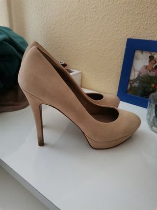 zapatos tacon mango 37 