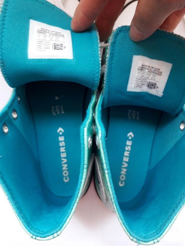 Converse botas metalizadas verde menta Talla 35 