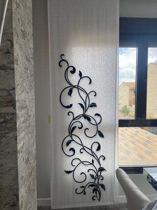 se venden cortinas con 3 paneles en material lino