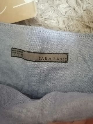 FALDA CINTURA ALTA CON VUELO Y BOLSILLOS ZARA 40