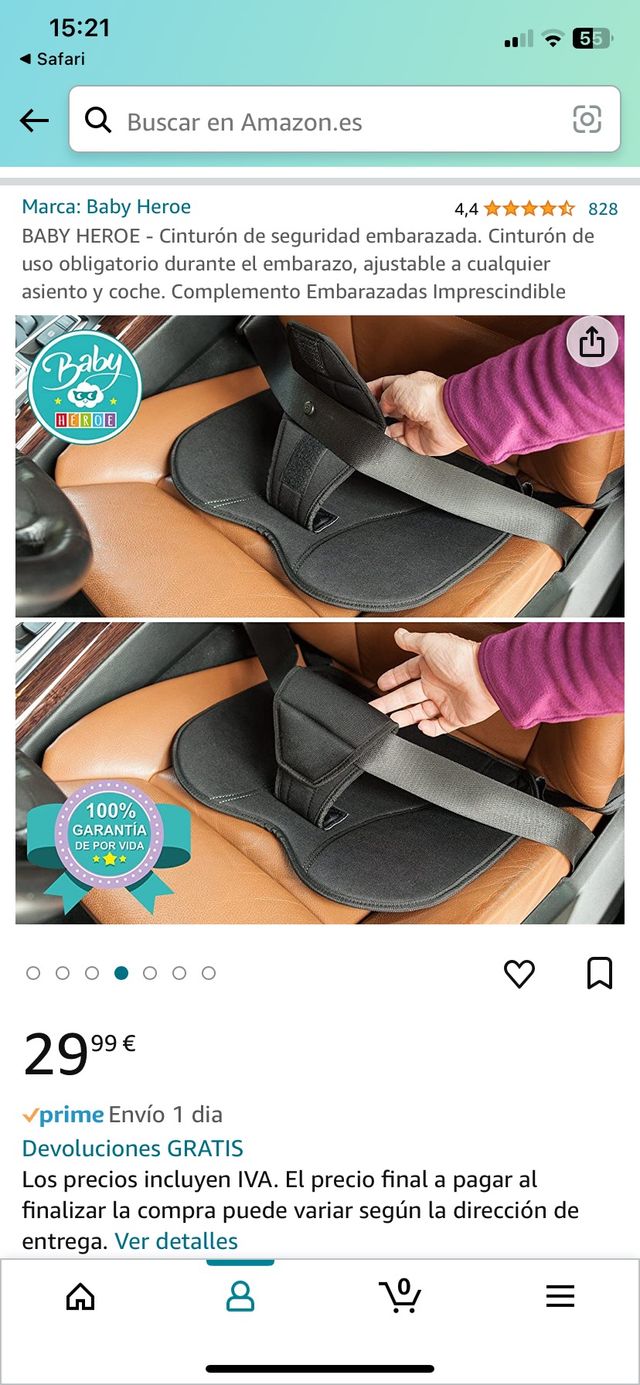 Cinturon coche embarazada