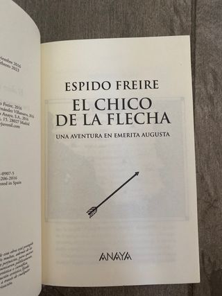 libro el chico de la flecha