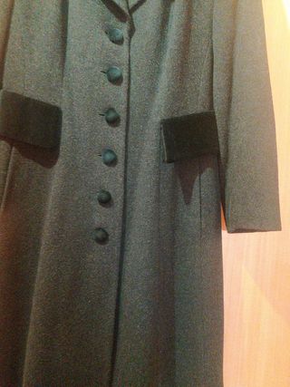 Abrigo de Lana negro, talla 42