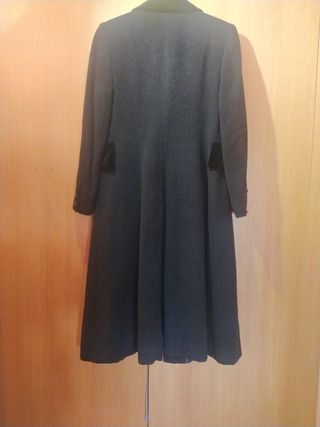 Abrigo de Lana negro, talla 42