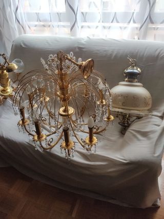 Lámpara vintage cristal de roca