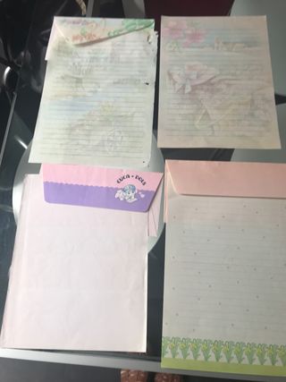 Cartas infantiles con sobres vintage