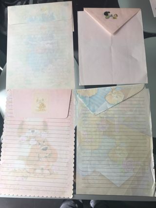 Cartas infantiles con sobres vintage