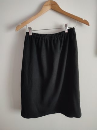 Falda midi negra 38 