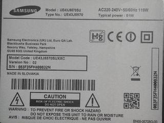 despiece smart TV Samsung UE43J5570 todo 50€