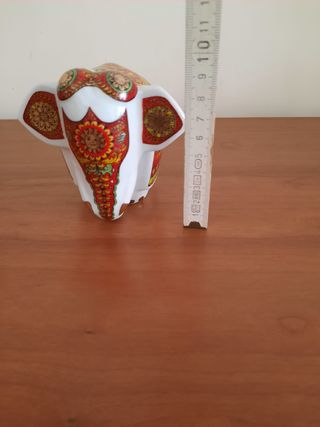elefantino in ceramica decorato