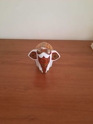 elefantino in ceramica decorato