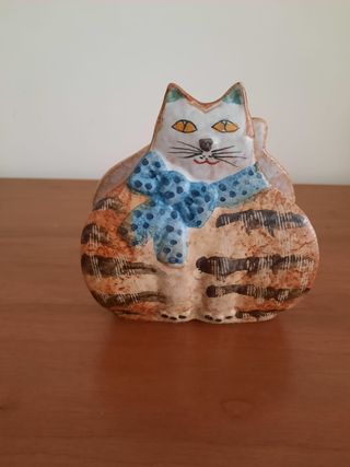 portatovaglioli in ceramica,  a forma di gatto