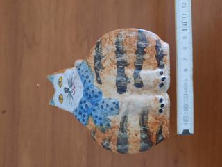 portatovaglioli in ceramica,  a forma di gatto