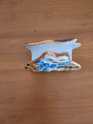 portatovaglioli in ceramica,  a forma di gatto