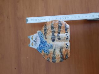 portatovaglioli in ceramica,  a forma di gatto