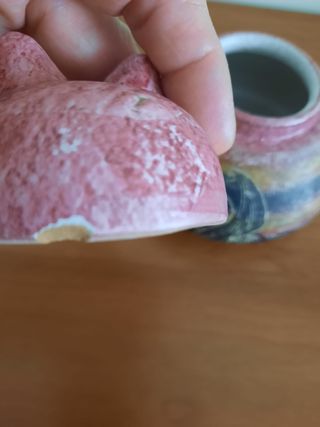 zuccheriera in ceramica a forma di gatto.