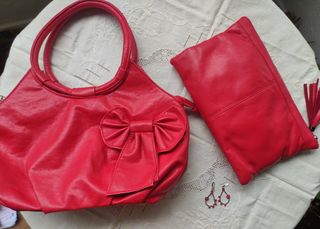 Pack bolso, cartera y pendientes
