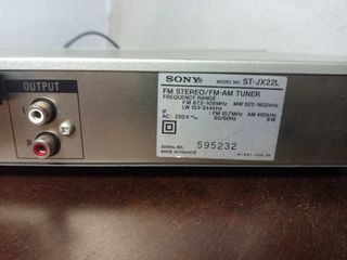 Sintonizador radio Sony ST-JX22L. FM Stereo / FM-A