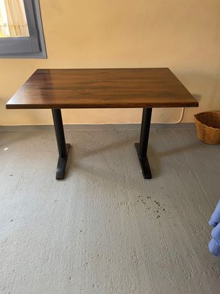 Mesas 80x120 dobles imitacion madera